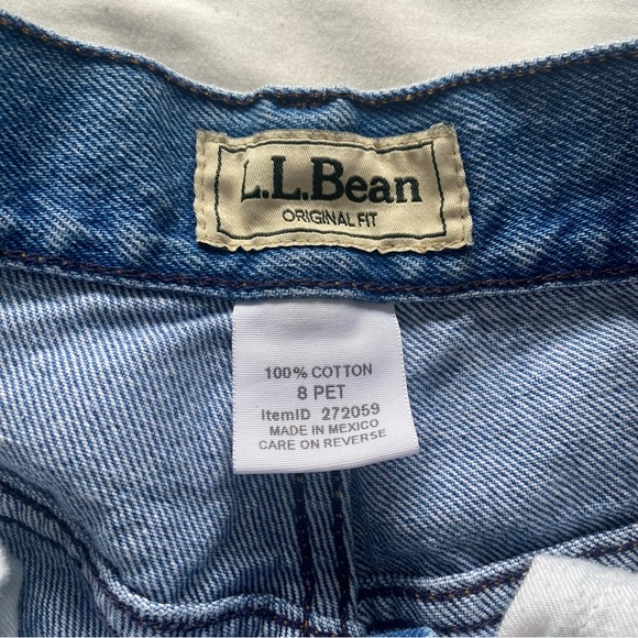 Retro L.L. Bean Classic Blue Jeans Straight Leg Raw Edge - Picture 2 of 8